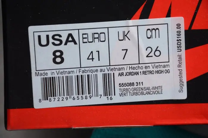 Jordan 1 High "Turbo Green"